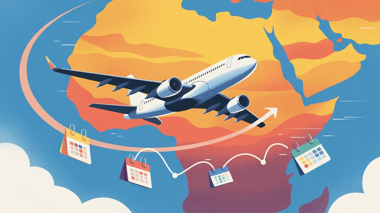 Best time to book flights to Harare from London showing cheapest months and booking windows