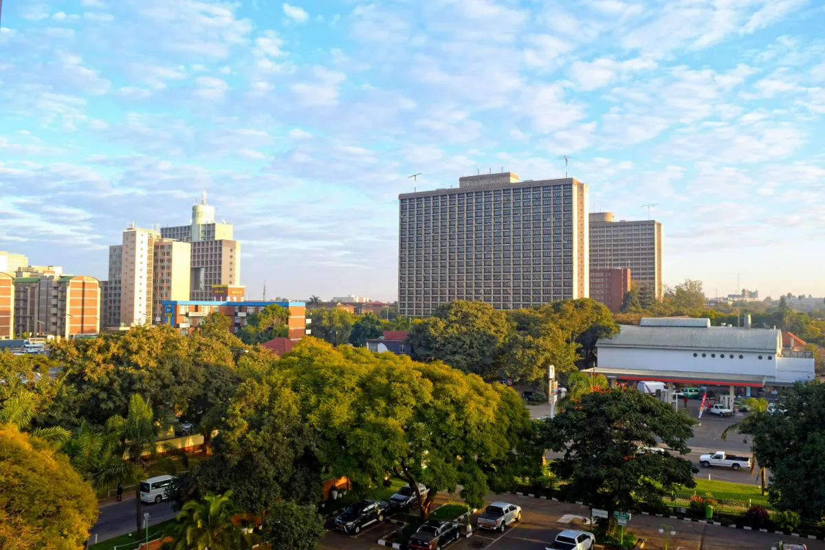 Book now pay later flights to Zimbabwe - Harare city skyline